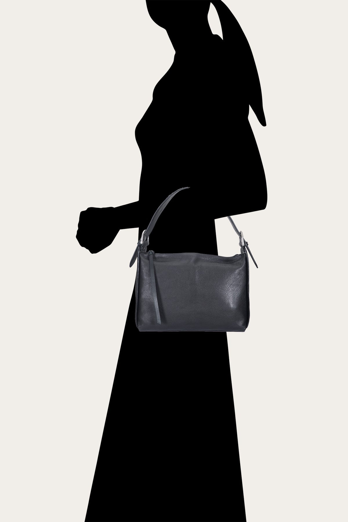 Women's Black Carla Studded Shoulder Bag
