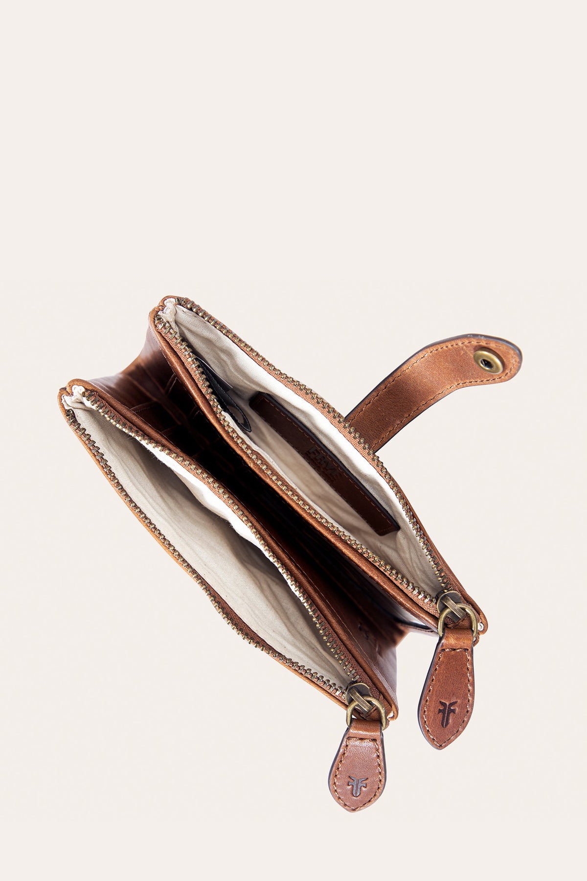 Melissa Cognac Double Zip Wallet