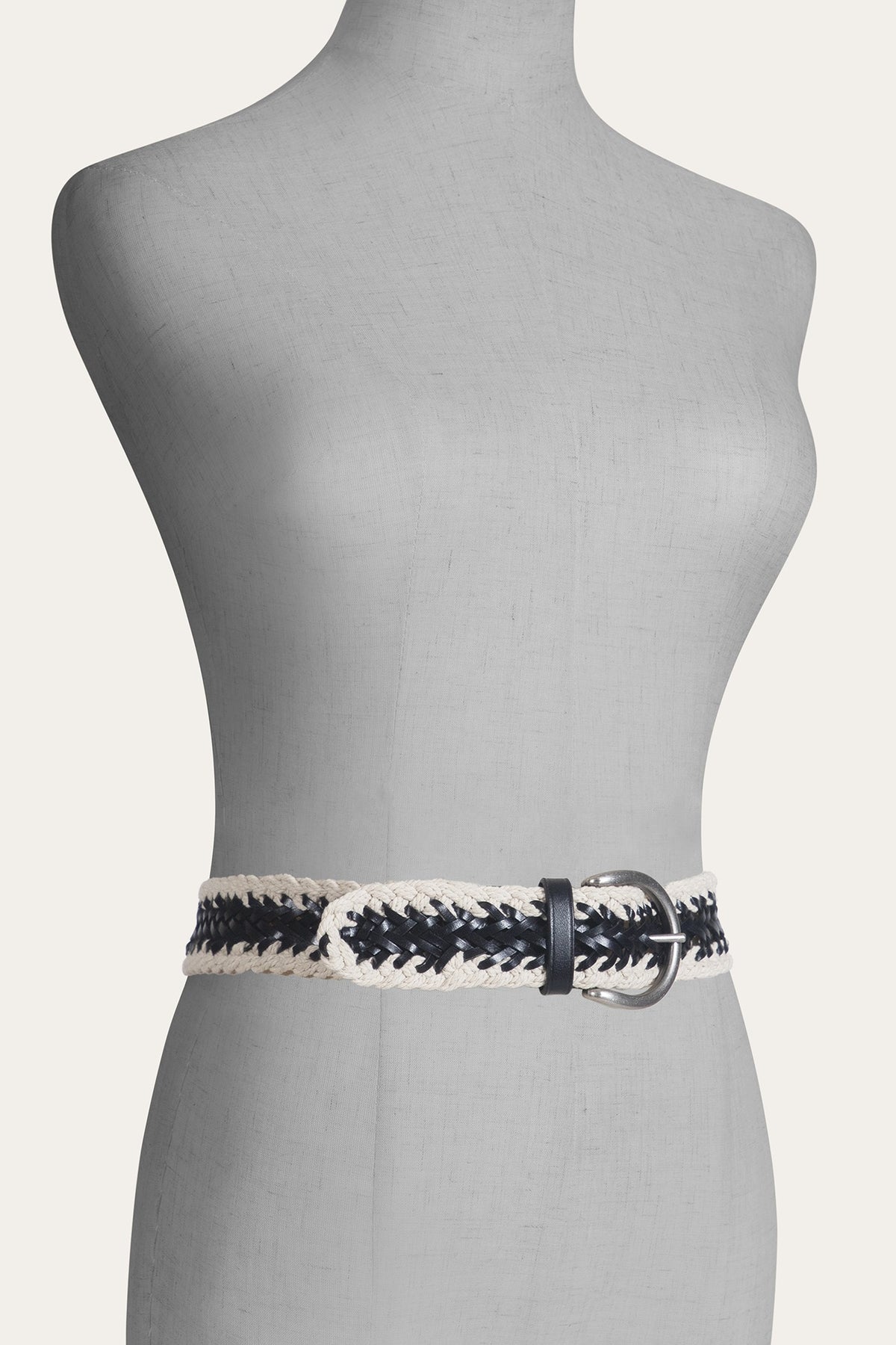 Women's Black 38mm Braided Cording Belt