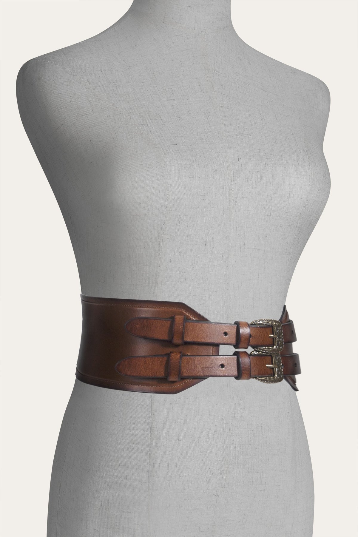Women's Cognac 85mm Western Waist Belt