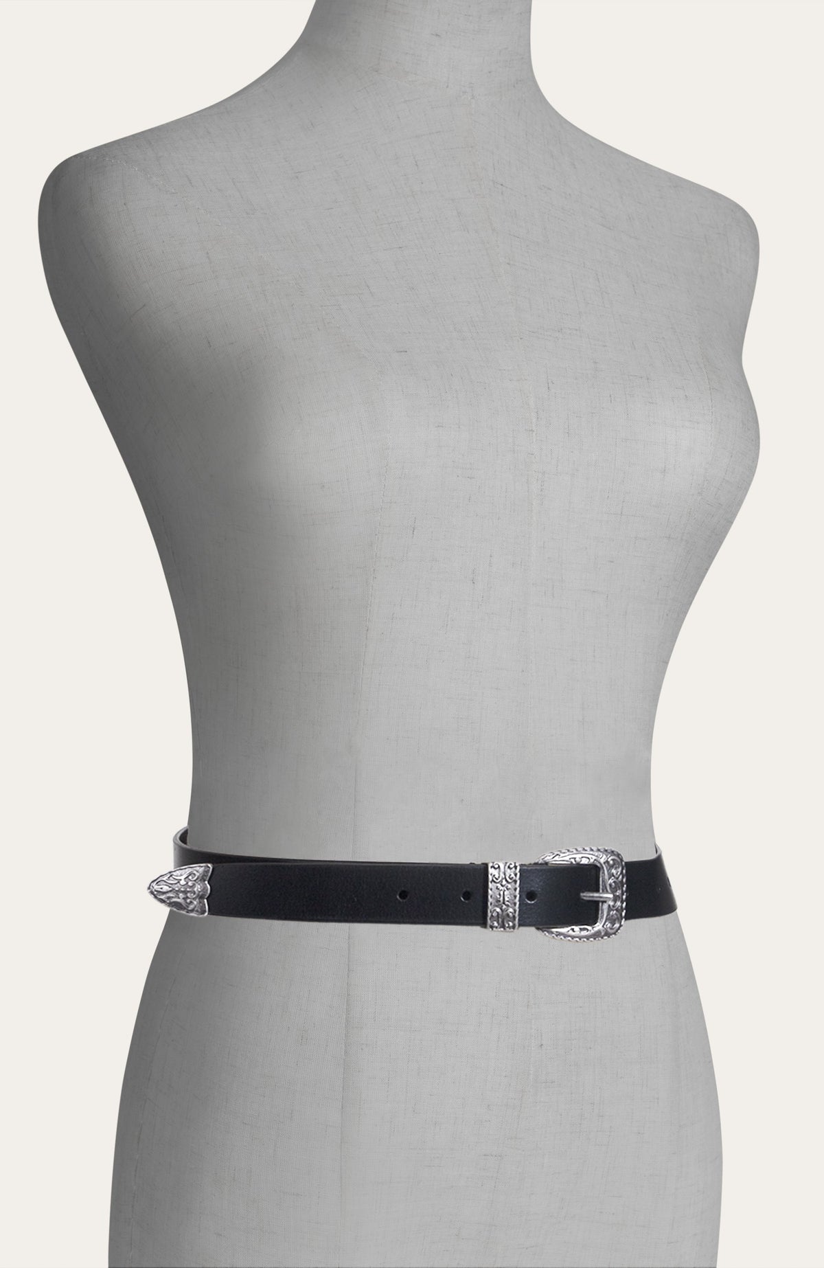 Women's Black 25mm Western Belt