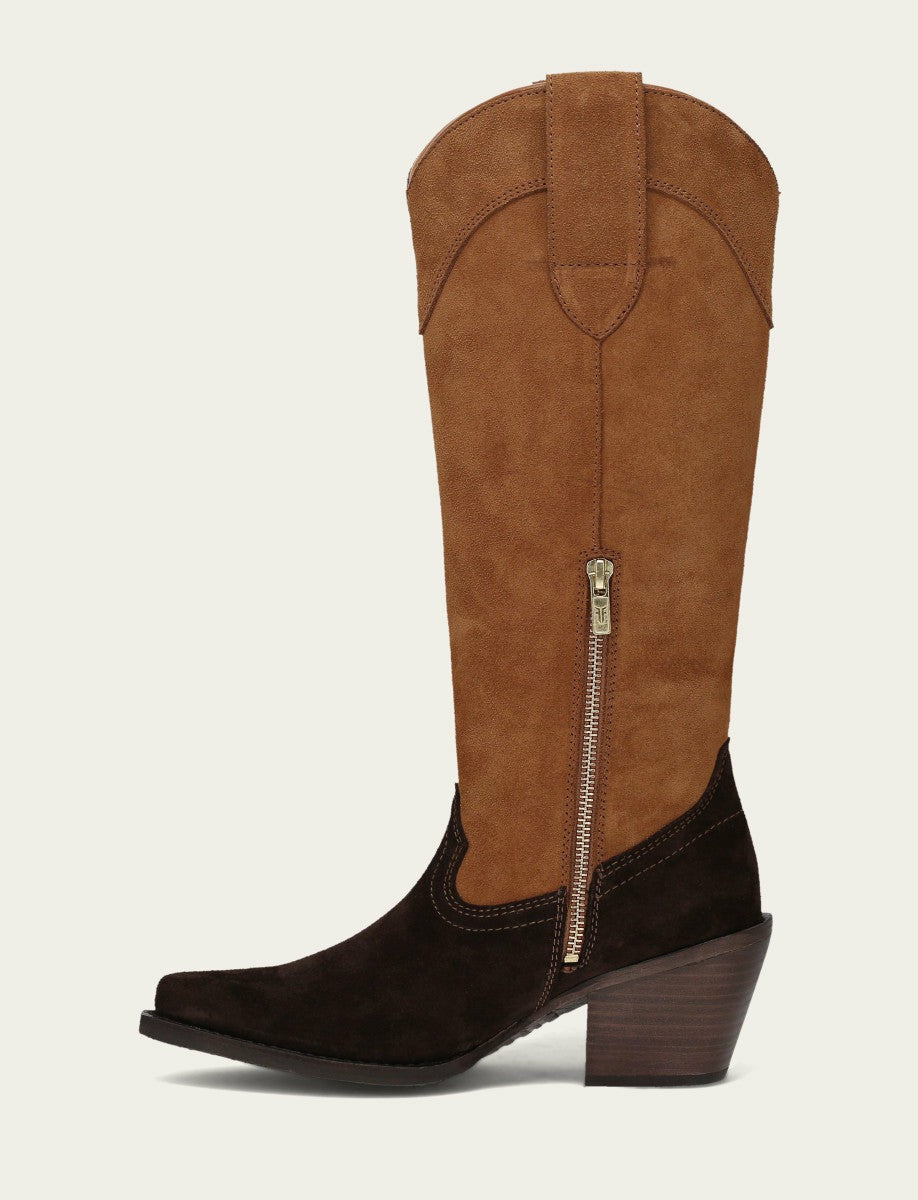 Women's Chocolate Suede Laila Tall Chain Boot