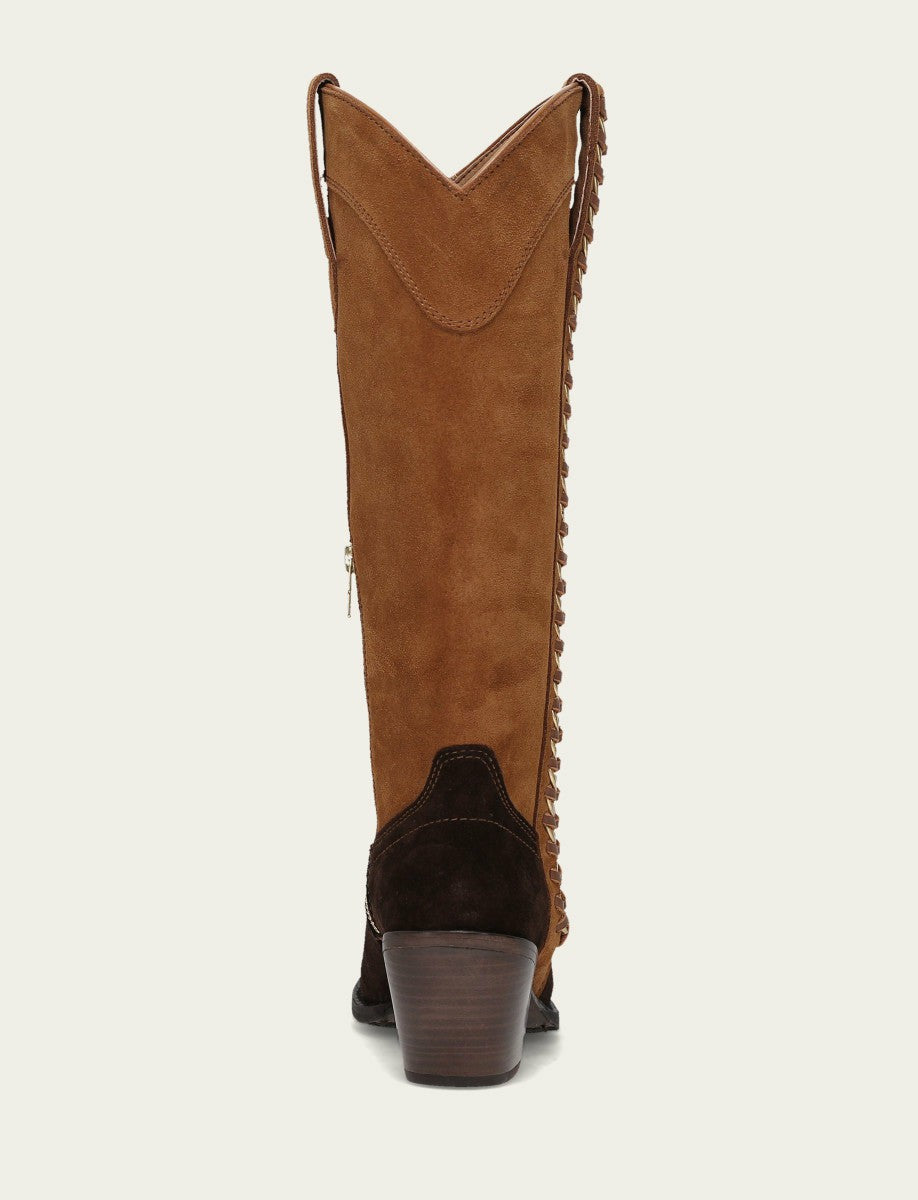 Women's Chocolate Suede Laila Tall Chain Boot