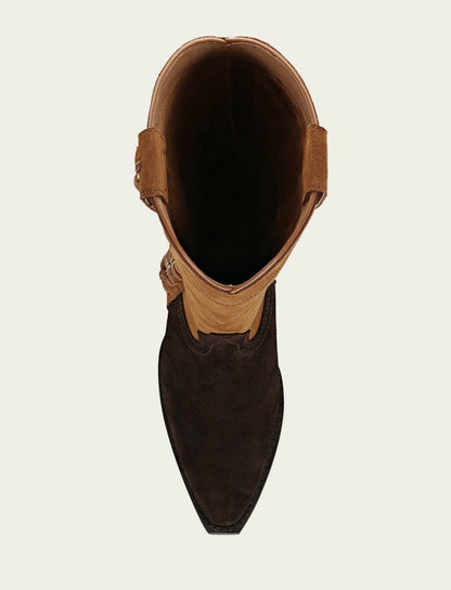Women's Chocolate Suede Laila Tall Chain Boot