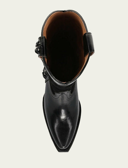Women's Black Suede Laila Tall Chain Boot
