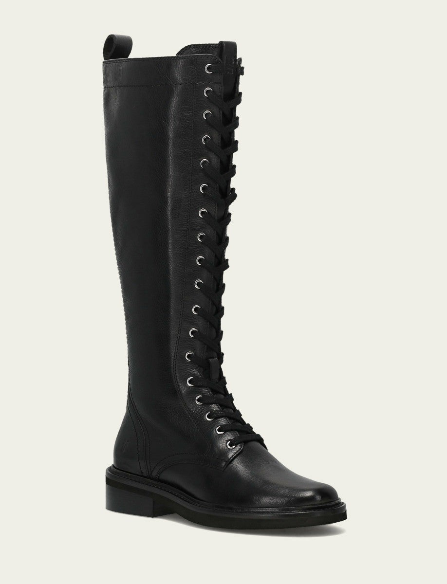 Women's Black Phoebe Lace Up Tall Boot