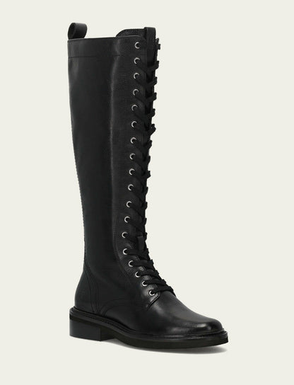 Women's Black Phoebe Lace Up Tall Boot