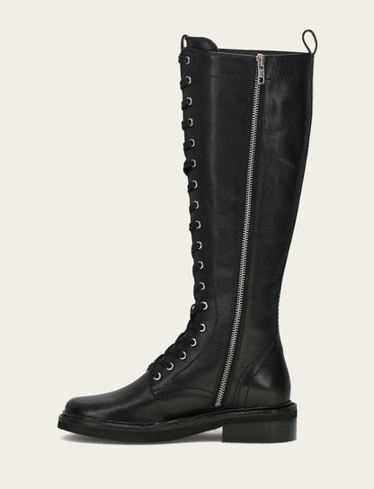 Women's Black Phoebe Lace Up Tall Boot