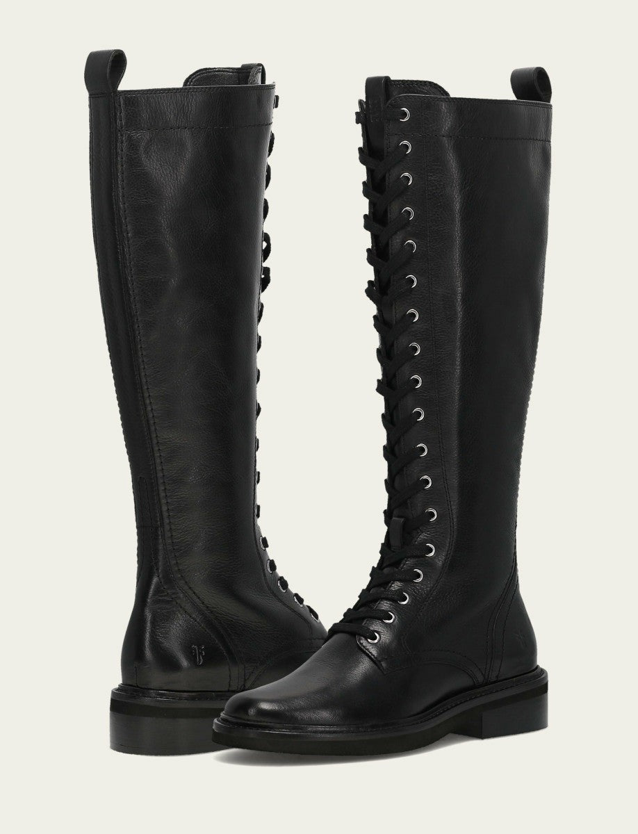 Women's Black Phoebe Lace Up Tall Boot