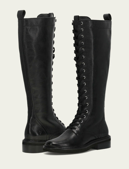 Women's Black Phoebe Lace Up Tall Boot