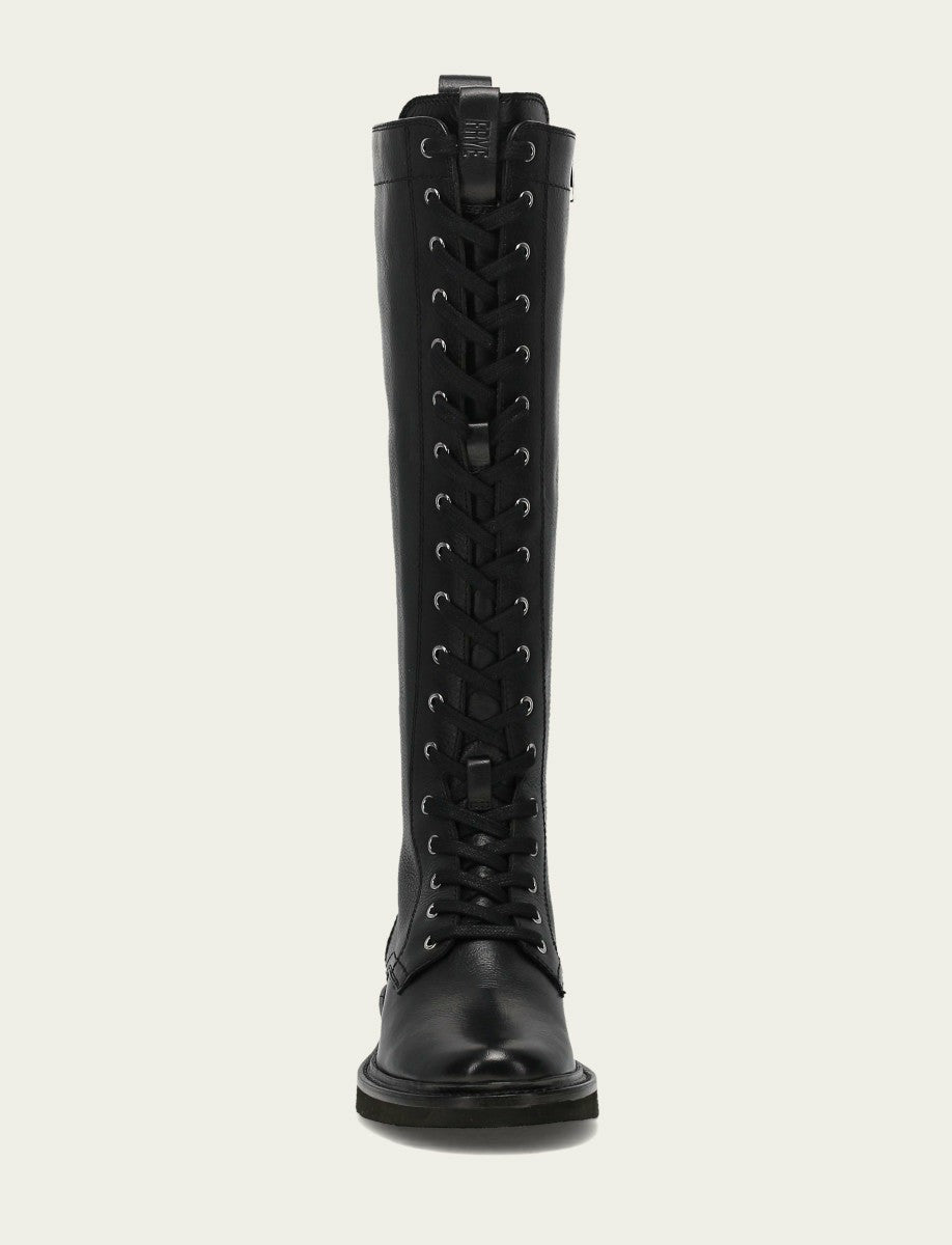 Women's Black Phoebe Lace Up Tall Boot