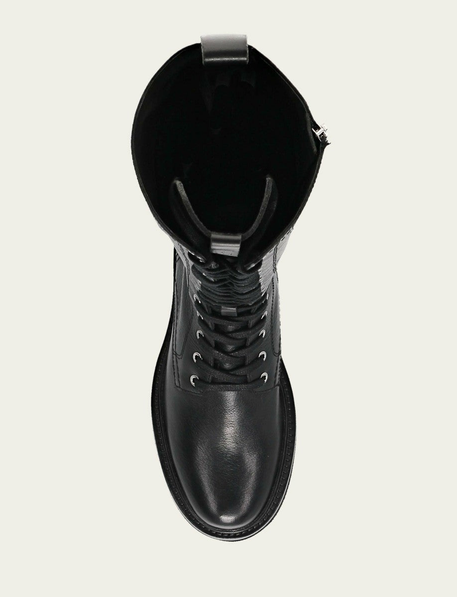 Women's Black Phoebe Lace Up Tall Boot