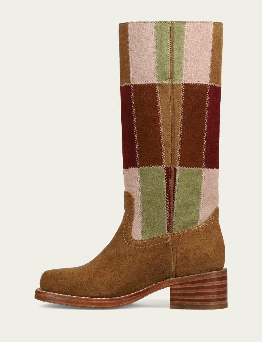 Women's Rose Multi Campus 14L Patchwork Tall Boot