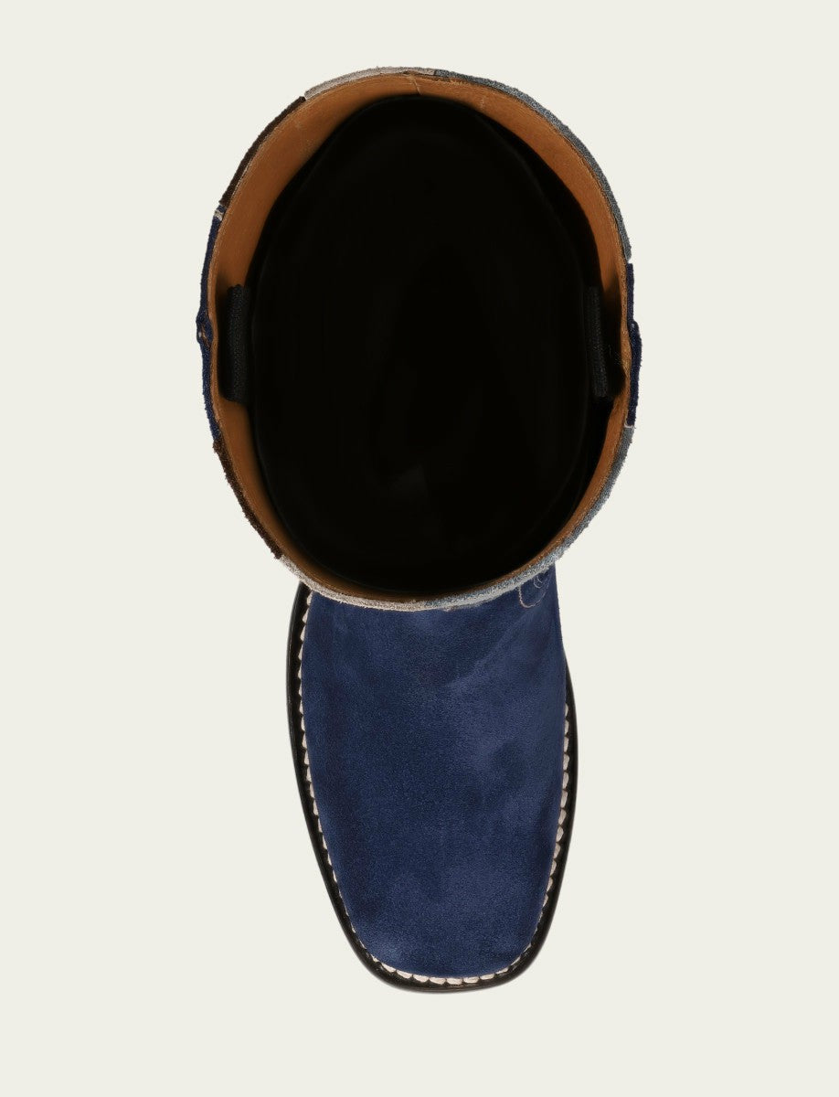 Women's Blue Multi Campus 14L Patchwork Tall Boot