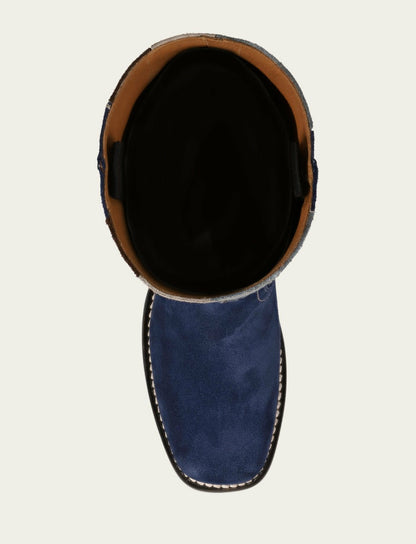 Women's Blue Multi Campus 14L Patchwork Tall Boot