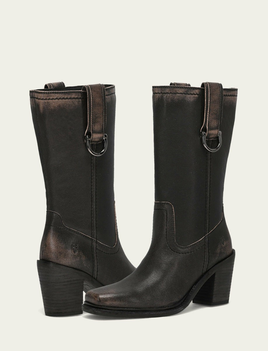 Women's Antique Black Sedona Mid D-Ring Boot