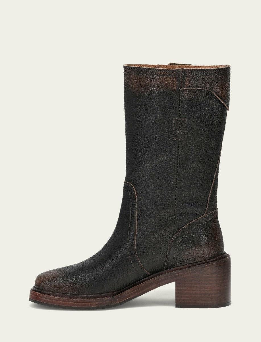 Women's Brown Kate Moto Mid Boot