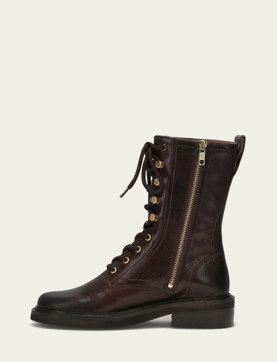 Women's Chocolate Phoebe Combat Boot