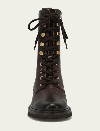 Women's Chocolate Phoebe Combat Boot