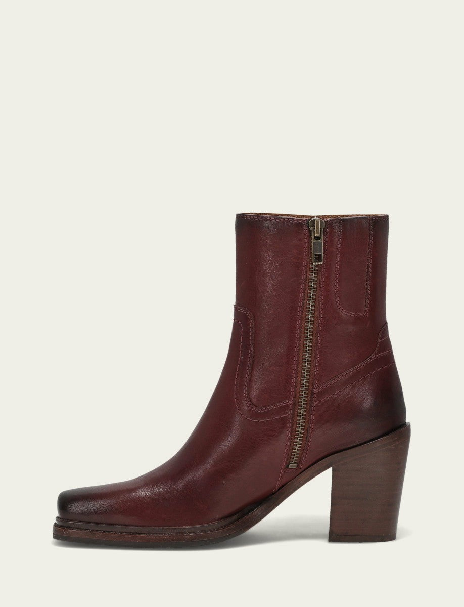 Women's Bordeaux Sedona Short Inside Zip Bootie