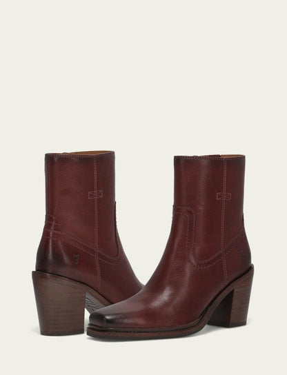 Women's Bordeaux Sedona Short Inside Zip Bootie