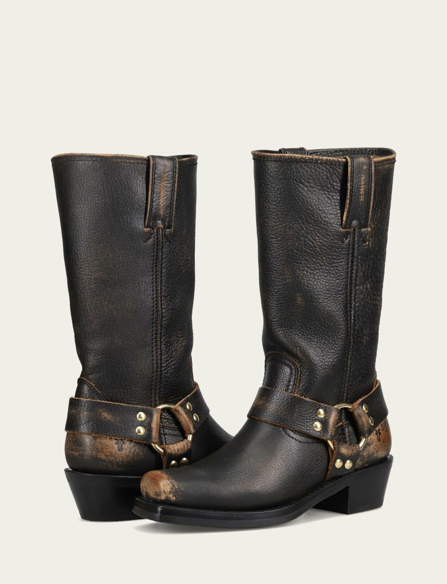 Women’s Black/Tan Harness 12R Boots