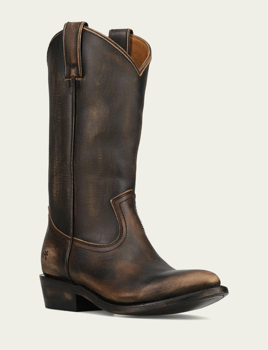 Women's Distressed Black Billy Pull On Western Boot