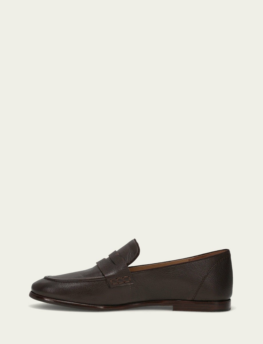 Women's Dark Brown Faith Leather Loafer