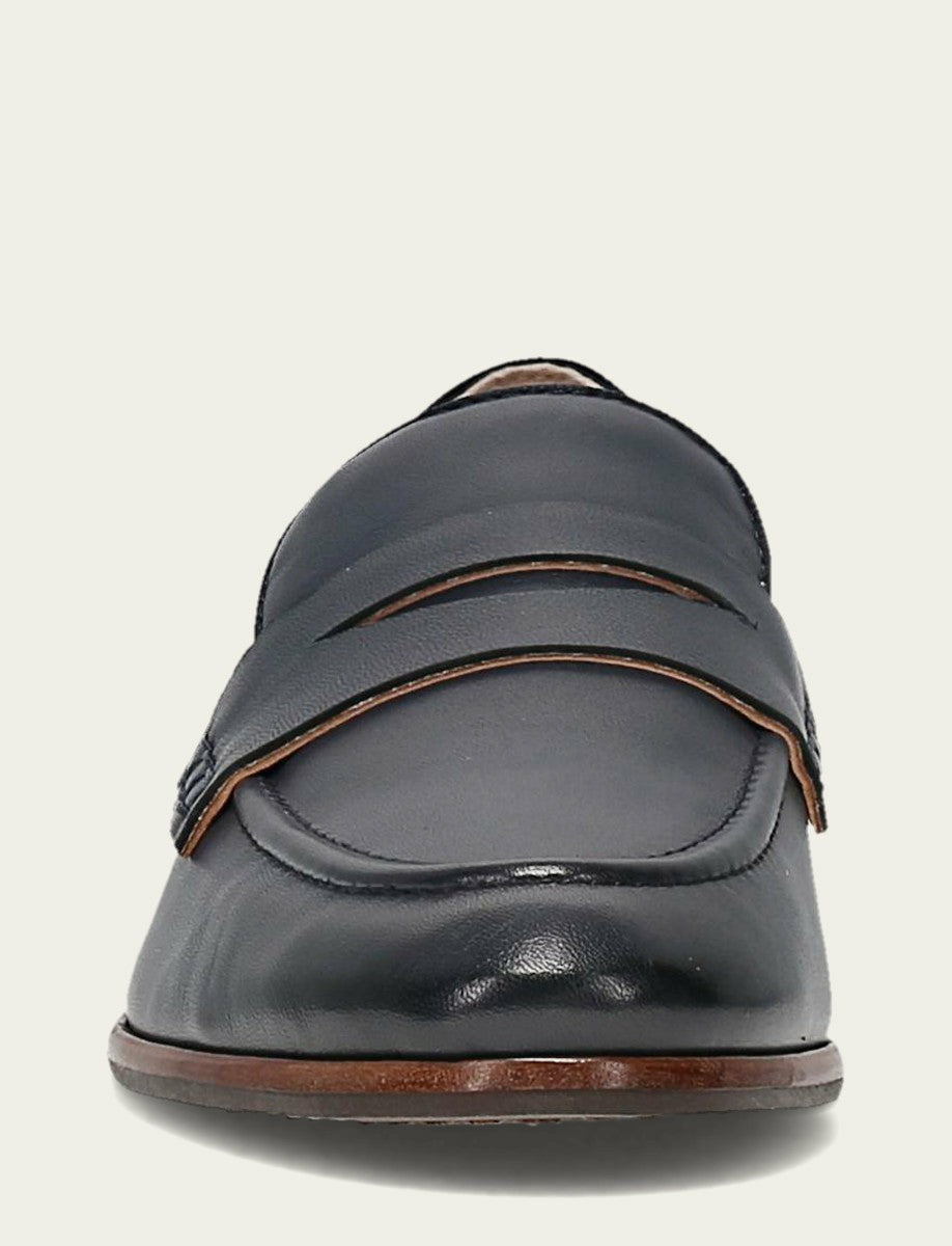 Women's Navy Faith Leather Loafers
