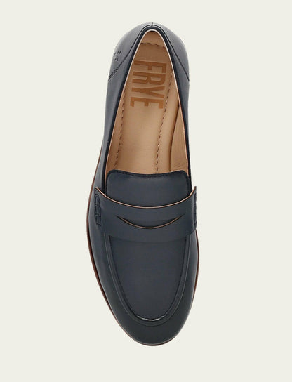 Women's Navy Faith Leather Loafers