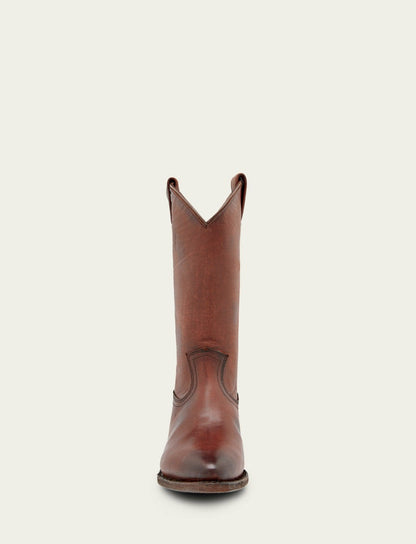 Women’s Cognac Leather Mid-Calf Billy Pull On Boots