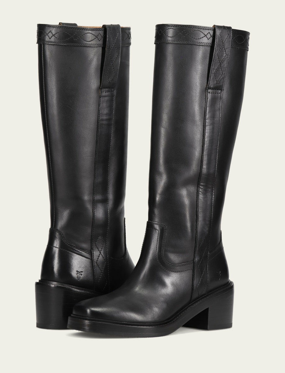 Women’s Black Kate Pull On Boots with Vintage Leather