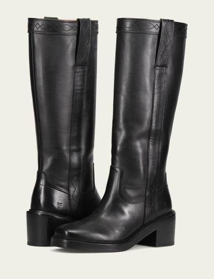 Women’s Black Kate Pull On Boots with Vintage Leather