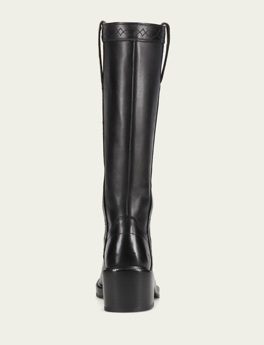 Women’s Black Kate Pull On Boots with Vintage Leather