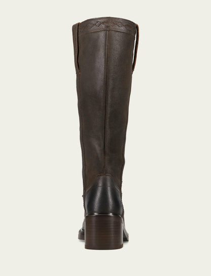 Women's Chocolate Suede Kate Pull On Tall Riding Boot