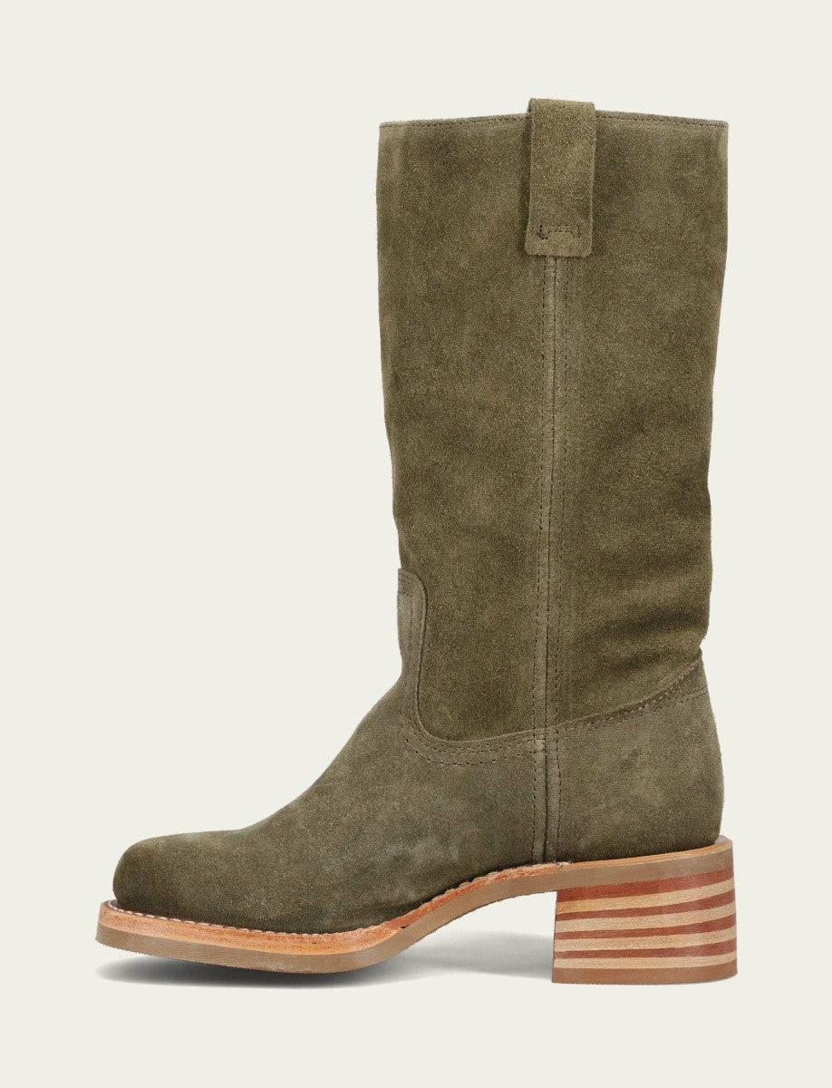 Women’s Olive Campus 12R Suede Boots