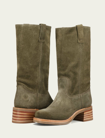 Women’s Olive Campus 12R Suede Boots