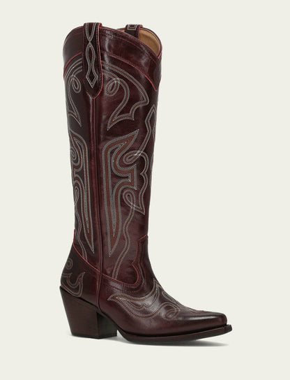 Women’s Bordeaux Laila Double F Deco Leather Boots