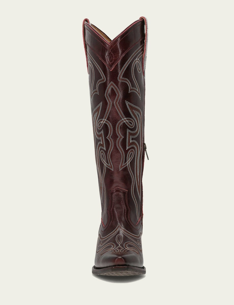 Women’s Bordeaux Laila Double F Deco Leather Boots