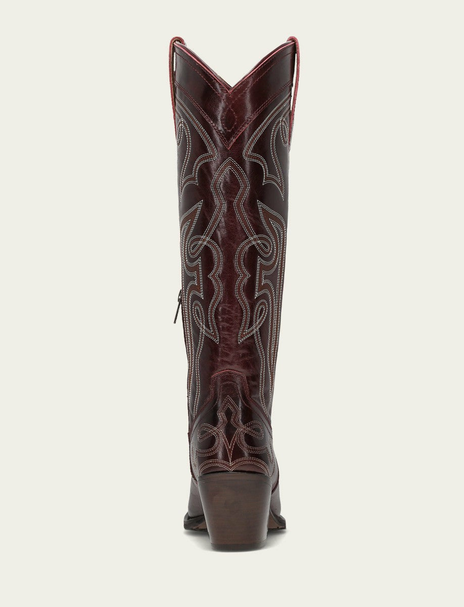 Women’s Bordeaux Laila Double F Deco Leather Boots