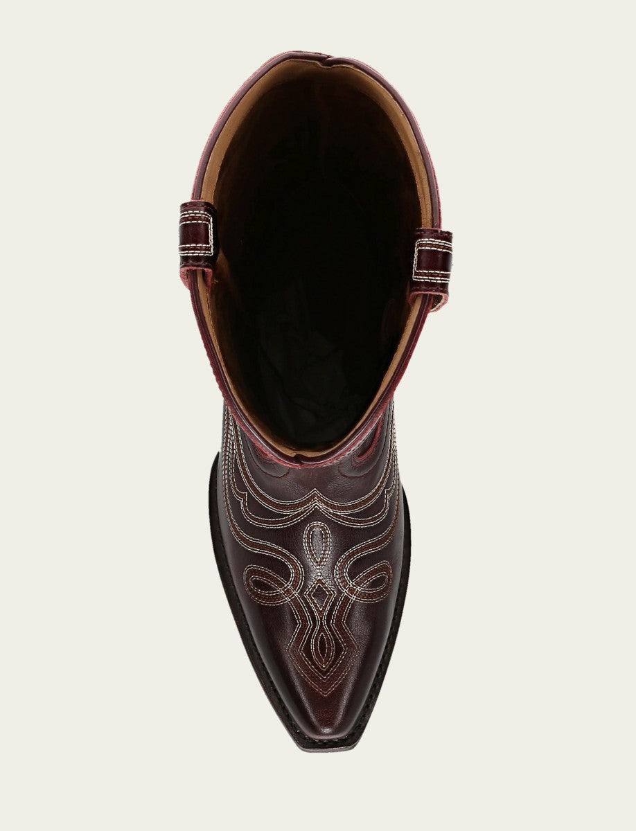 Women’s Bordeaux Laila Double F Deco Leather Boots