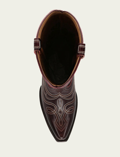 Women’s Bordeaux Laila Double F Deco Leather Boots