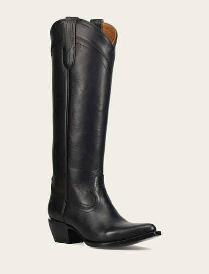 Women’s Black Sacha At The Knee Leather Tall Boots