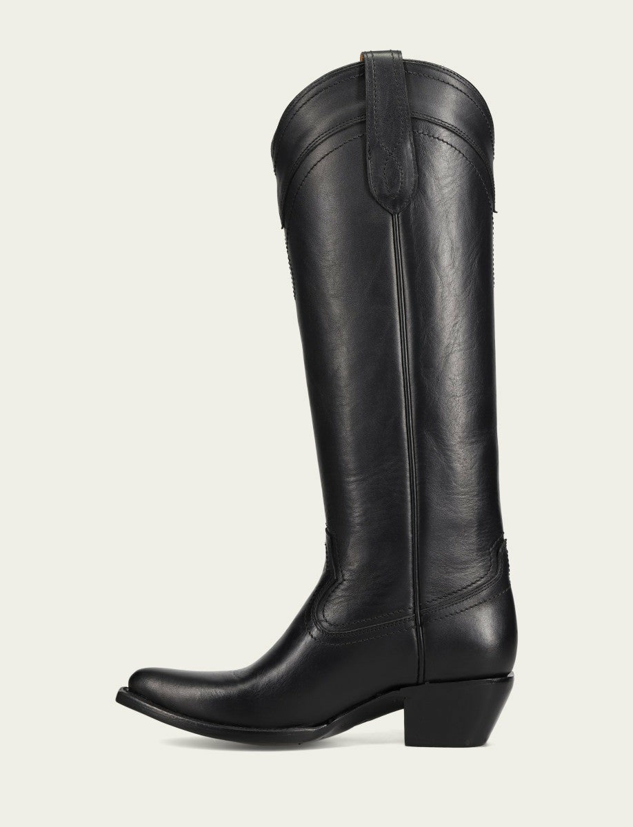Women’s Black Sacha At The Knee Leather Tall Boots
