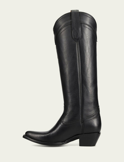 Women’s Black Sacha At The Knee Leather Tall Boots