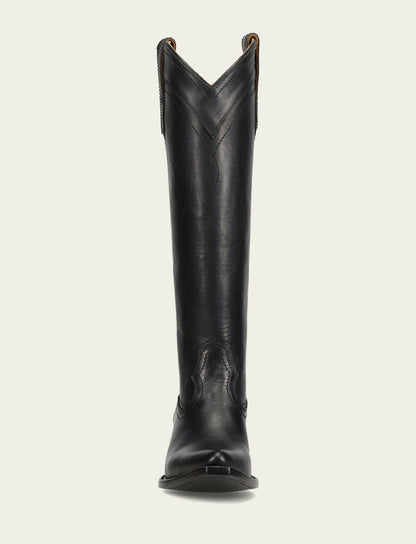 Women’s Black Sacha At The Knee Leather Tall Boots