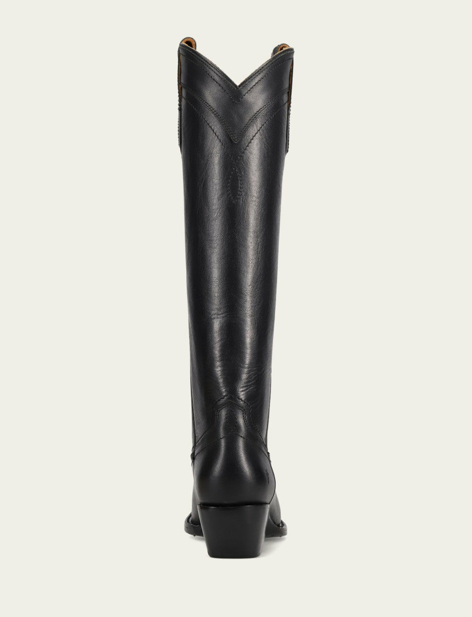 Women’s Black Sacha At The Knee Leather Tall Boots