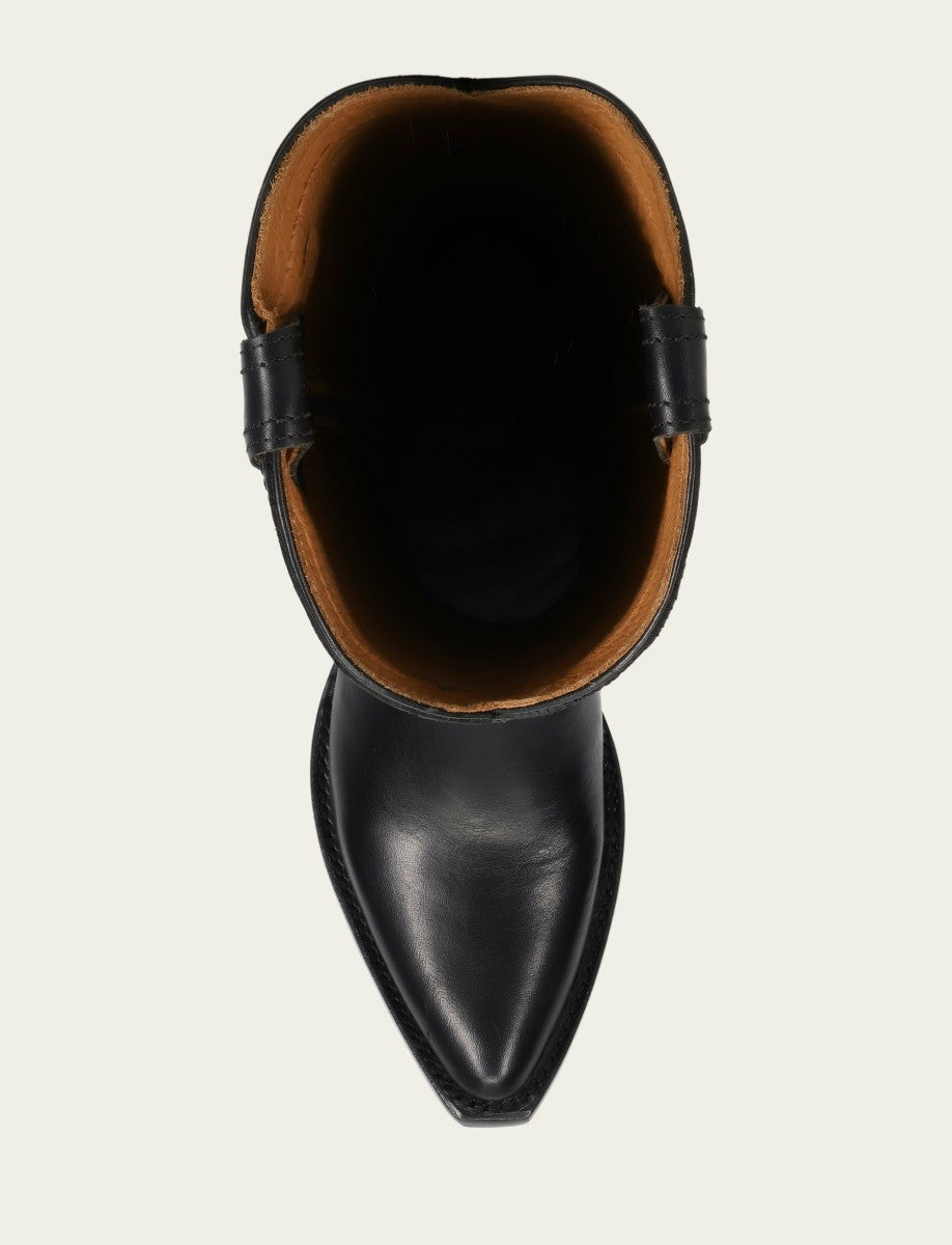 Women’s Black Sacha At The Knee Leather Tall Boots