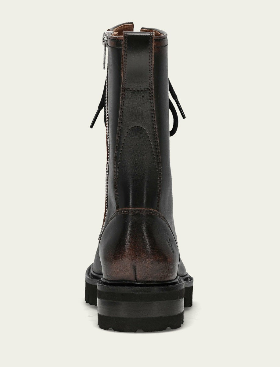 Women's Antique Black Olivia Combat Boot
