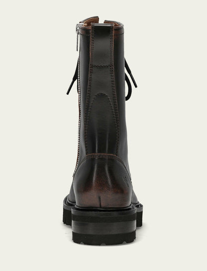 Women's Antique Black Olivia Combat Boot